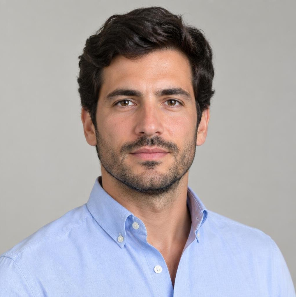 Studio portrait of a Portuguese man in his 30s