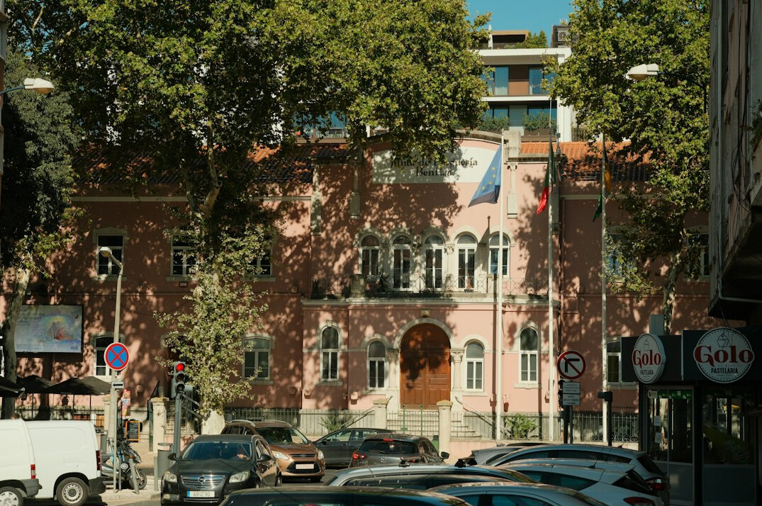 Government administrative building facade in Portugal