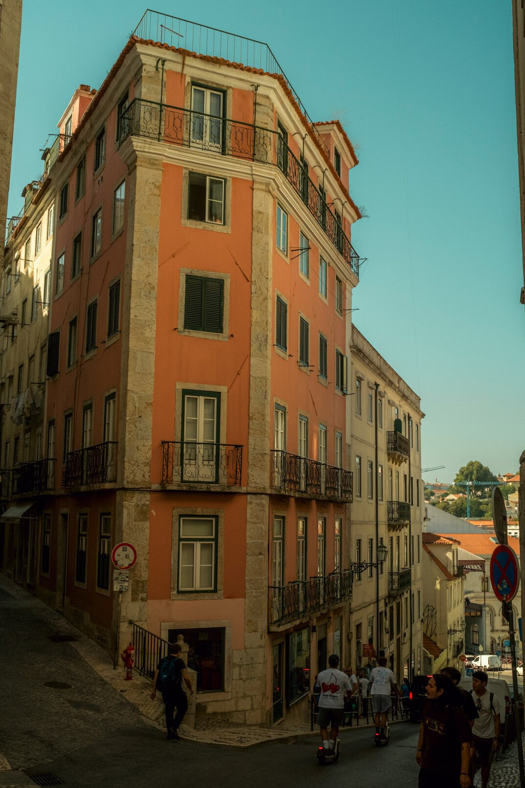 Residential apartment buildings in a Portuguese city